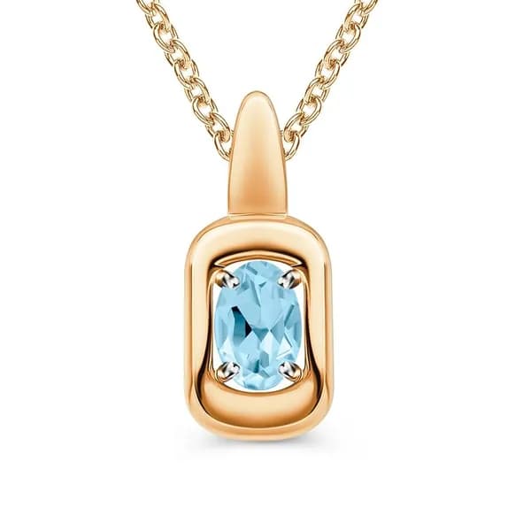 Подвес с топазом из красного золота 585 пробы 585GOLD