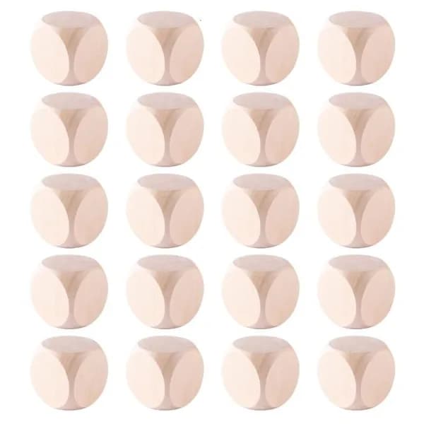 20 штук деревянных кубиков для поделок, - 8mm