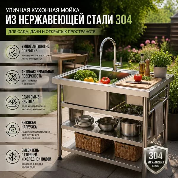 Садовая кухня,43х78х76см