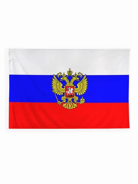 Флаг России с гербом 135х90