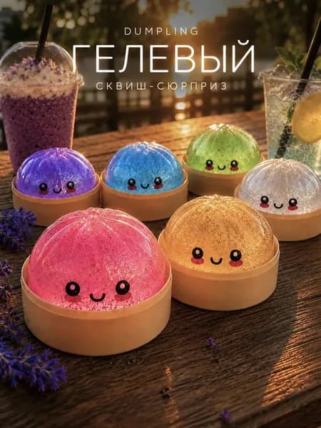 Дамплинг антистресс пельмень сквиш c орбизами