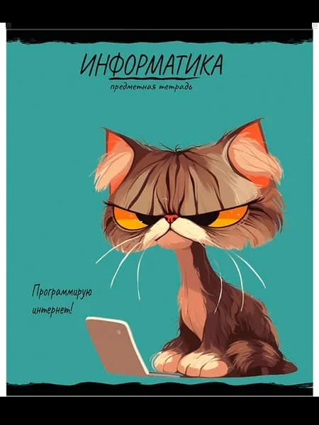 Предметная тетрадь "ИНФОРМАТИКА. ПРО ХВОСТ" в клетку 48 л