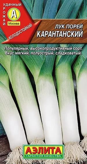 Лук порей "Карантанский" семена Аэлита зелень для дома, балкона, подоконника и огорода, 1 гр