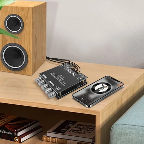 Цифровой усилитель Bluetooth 2.1 канала с TPA3116D2, регулировкой тембра, AUX и Bluetooth 5.0