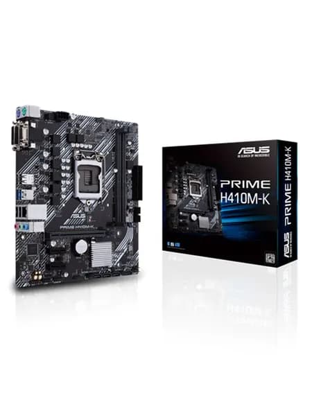 ASUS Системный блок PRIME H410M-K), PRIME H410M-K, серый металлик, черно-серый