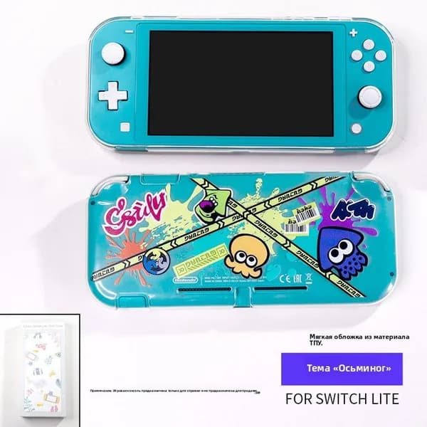 Защитный чехол для Switch Lite, чехол из ТПУ с принтом осьминога для NS Lite, прозрачный чехол для Lite.