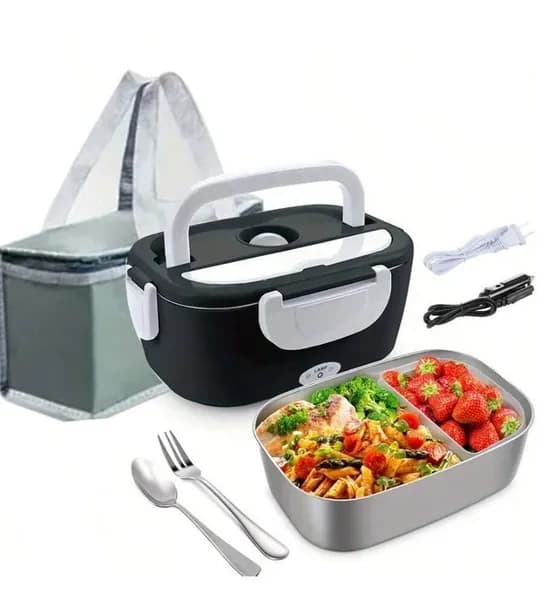 Электрический ланч-бокс для подогрева пищи 3-в-1 портативный нагреватель герметичный нагревательный бокс