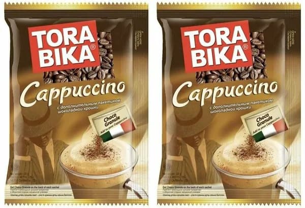 Torabika Кофейный напиток Cappuccino, 25.5 г, 60 саше в уп, 2 уп