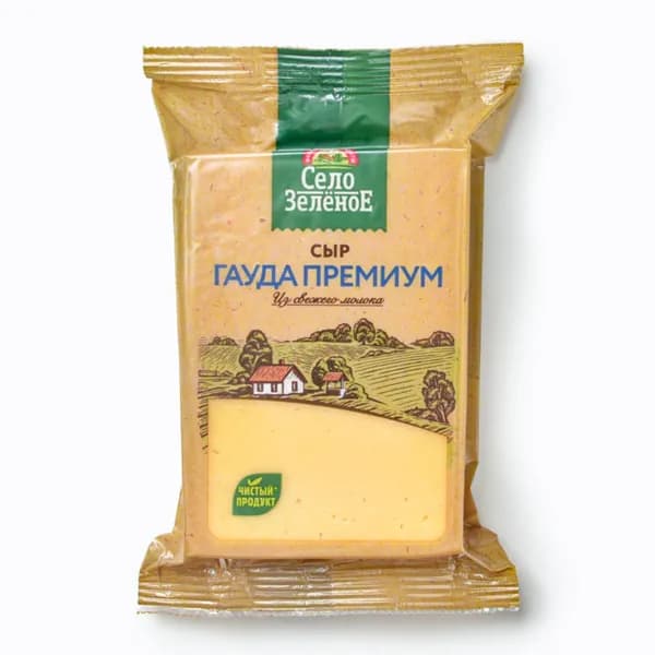 Сыр Гауда Премиум 40% 180 г, Село Зеленое