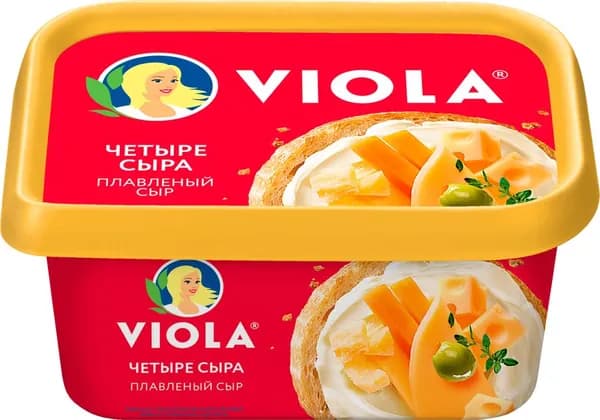Сыр плавленый VIOLA Четыре сыра 50%, без змж, 400г - 3 шт.