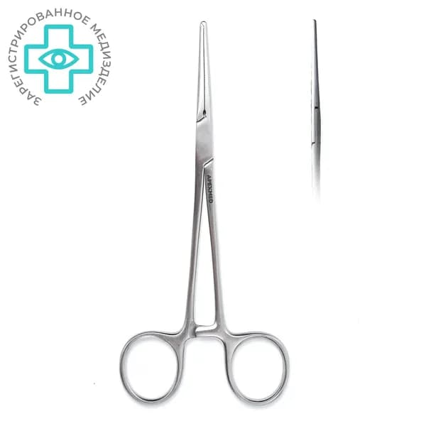 APEXMED Зажим Crile-Rankin 160 мм, хирургический, кровоостанавливающий, прямой, Ранкина-Криля