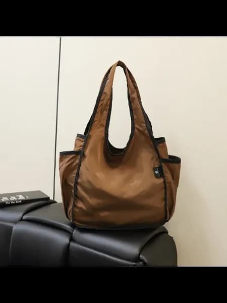 Складная сумка для покупок Brown, уличная, нейлоновая, хозяй…