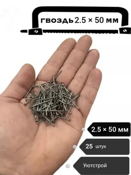 Гвозди 2.5 x 50 мм  0.055 кг