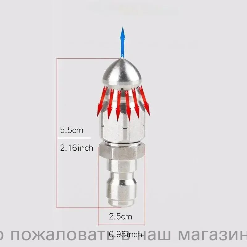 Насадка для прочистки канализации, промывки труб от засоров