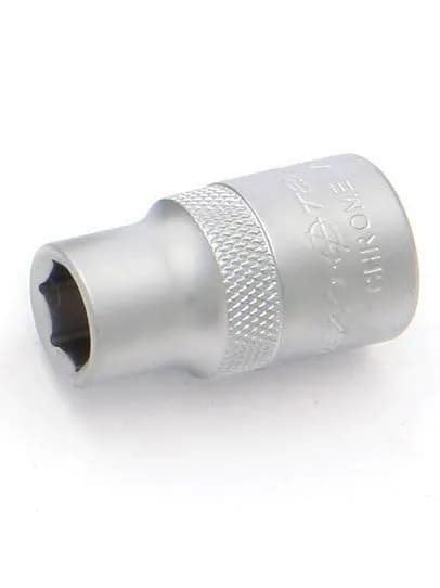 Торцевая головка-насадка Дело техники, шестигранная 1/2", 620009, серебристый, 9 мм