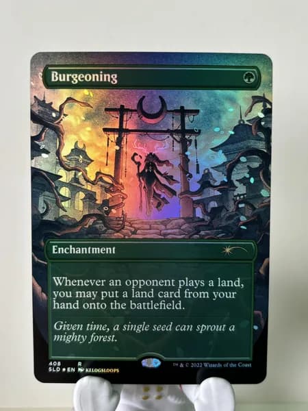 Портативные карты MTG Настройка и прокси высококачественной фольги Бургеонинг