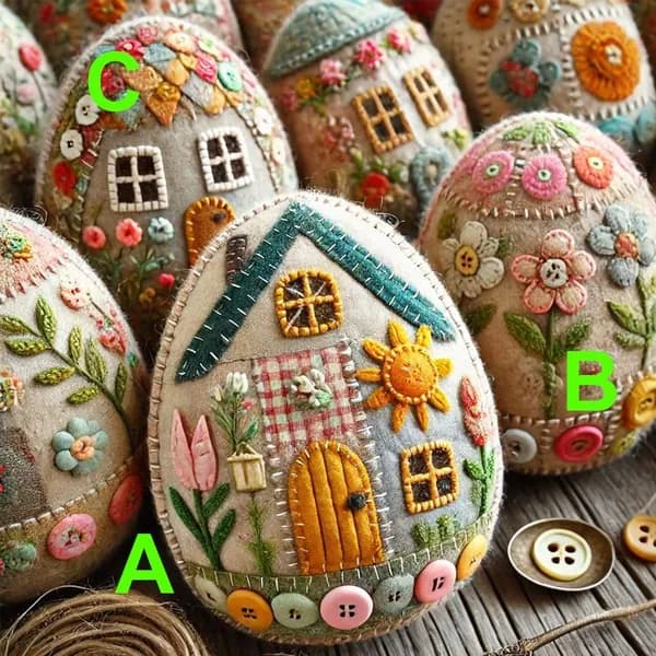 Яичный домик из лоскутного войлока своими руками Тип C Материальная упаковка