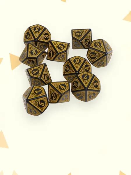 10 шт. TRPG перламутровых D10 кубиков для настольных игр, Желтый