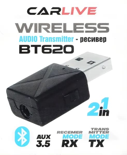 Bluetooth AUX адаптер BT-620, черный