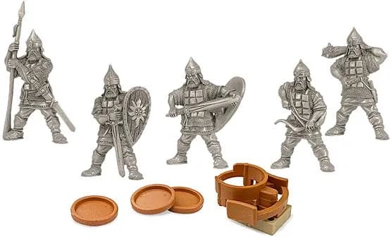 Игровой набор для детей "Русичи", 5 фигурок солдатиков, пластиковая игрушка для сюжетно-ролевых игр и масштабных моделей