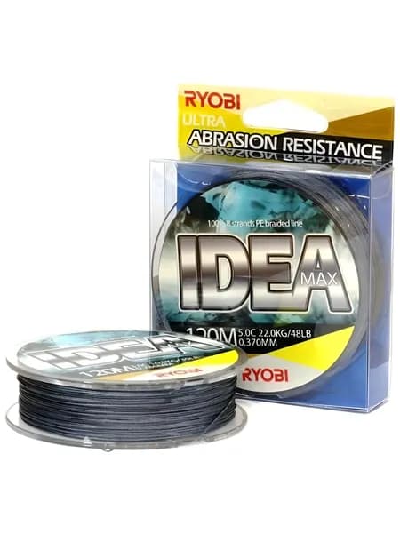 Шнур RYOBI PE IDEA 8* 120m d-0.092 #3.8kg Grey RB8G092