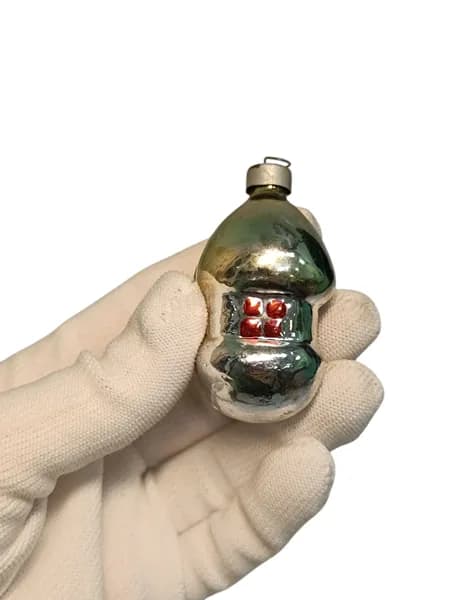 Советская винтажная елочная игрушка, Домик. Сделано в СССР.