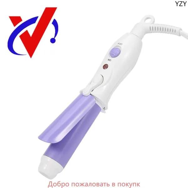 Мини-мультфильм, прямые и щипцы, электрические щипцы для завивки волос двойного назначения, фиолетовые
