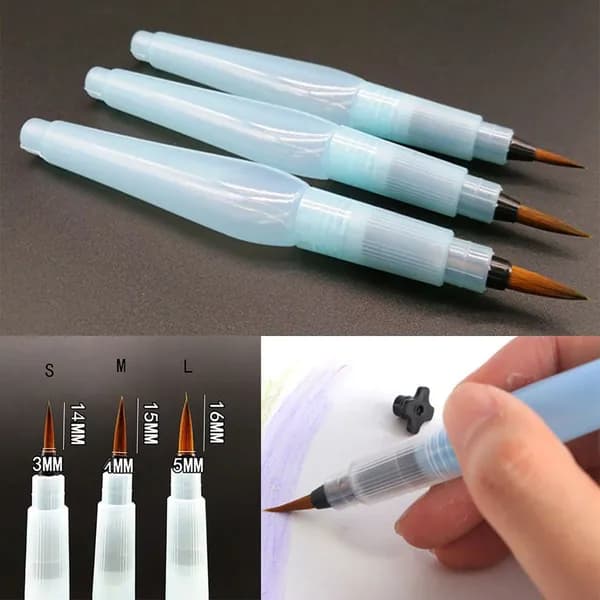 Новый Набор Чернил Для Каллиграфии S + M + L Water Brush Pen Art Craft Tool Акварельная Живопись