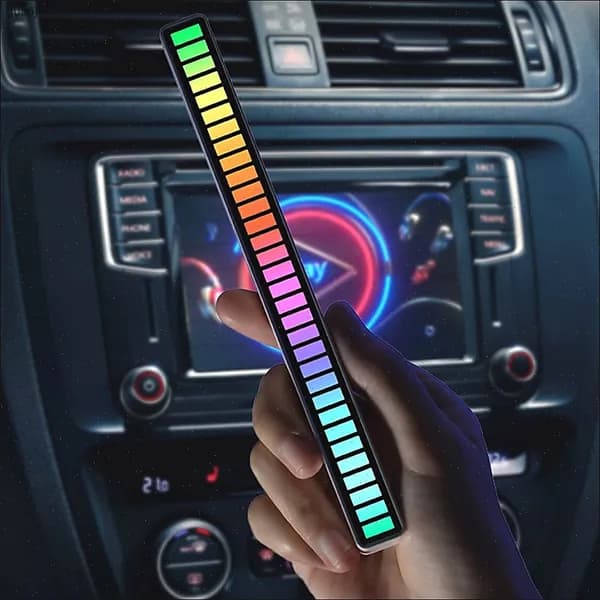 RGB светомузыкальная лампа с микрофоном, черный Type-C, управление яркостью и скоростью