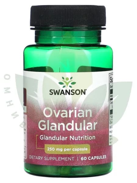 Swanson, Железистые яичники, 250 мг, 60 капсул