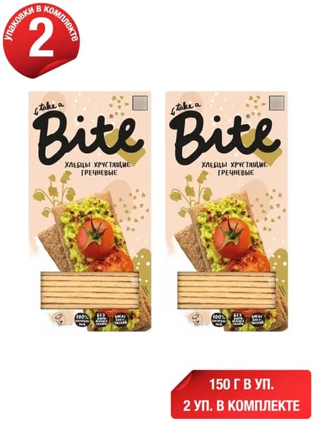 Хлебцы гречневые Take a Bite хрустящие 150 г, набор: 2 штуки