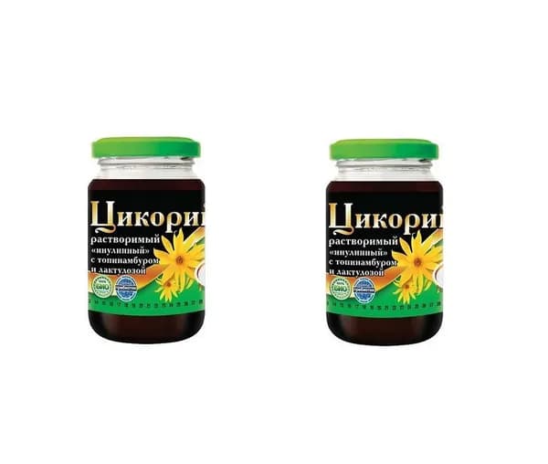 Русский цикорий Растворимый, Еремеевское, топинамбур и лактулоза, 200 гр, 2 уп/