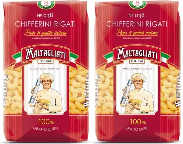 Макаронные изделия Maltagliati Chifferi rigati No 038, комплект: 2 упаковки по 450 г