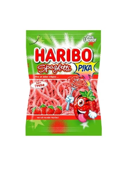 Мармелад Haribo Spaghetti Fresa Pika, Клубничные спагетти, 75 г