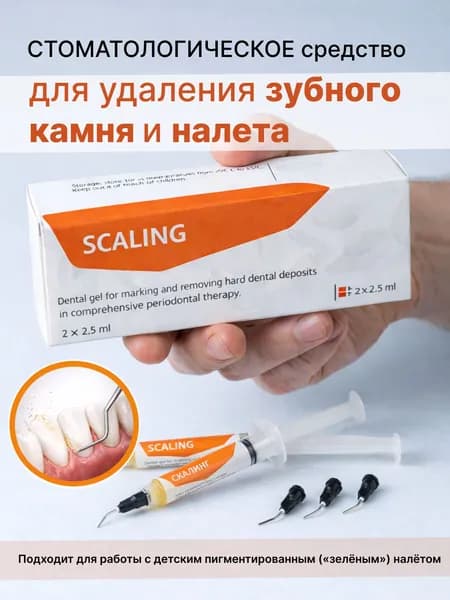 Паста гель стоматологический для размягчения и снятия зубного камня и налета SCL 2 шпр.