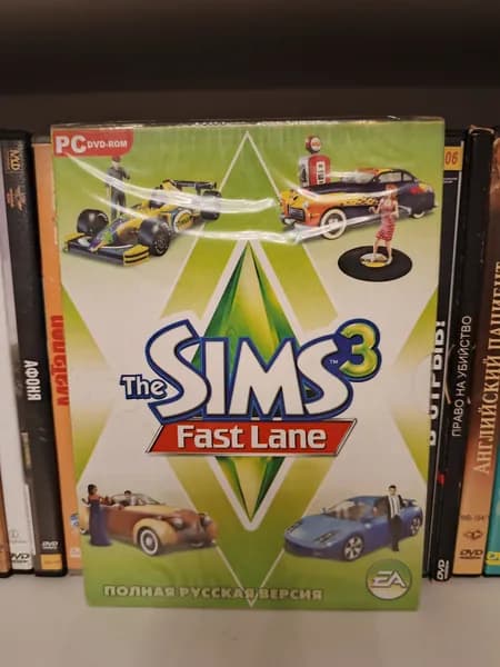 Видеоигра THE SIMS 3: Fast Lane (Русская и Английская версии) на ПК DVD (новый в плёнке!)