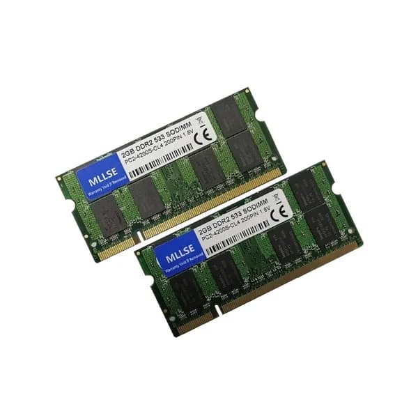 Оперативная память DDR2, 533 МГц, 2 x 2 ГБ (Milse/ Hynix HY5PS1G831CFP-Y5 (Kit 2x2Gb))