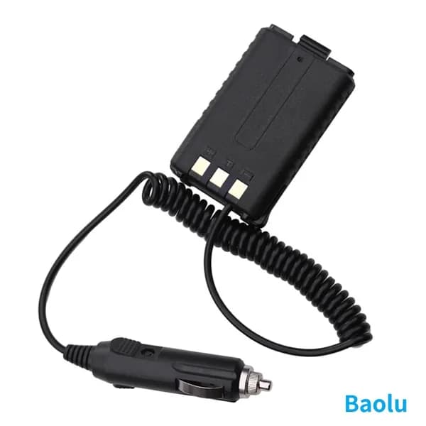Автомобильное зарядное устройство для Baofeng UV-5R/UV-5RA/UV-5RE, 12 В, чёрное