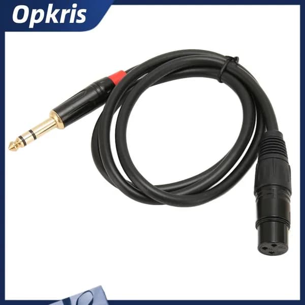 Кабель XLR Female to TRS 1м, высококачественный, для звукозаписи и живых выступлений