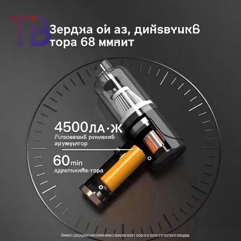 Компактный автомобильный пылесос с увеличенным сроком службы аккумулятора, ручной беспроводной пылесос для