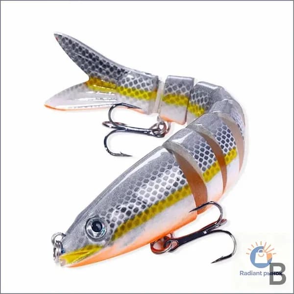 Воблер свимбейт (13.4cm) Тонущий бионический воблер 8 сегментов. Swimbait снасть для спиннинга. Рыбка для рыбалки