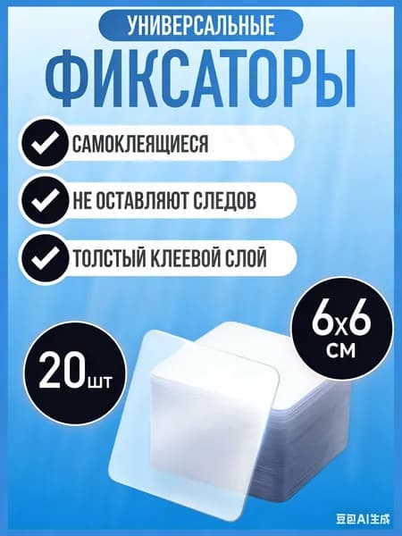 универсальные двусторонние фиксаторы наклейки, 20 шт. Клейкие квадраты для крепления фото, плакатов, декора. Прочная липкая лента для творчества и дома.