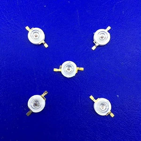 5 штук Светодиод 3W Fito малиновый 660nm 30-40Lm 2,2-2,4V 700mA (арт.76247)
