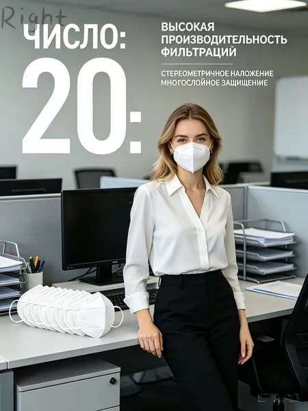 Аксессуары для респиратора, FFP2, размер 15.5, 10.5, 20 шт.
