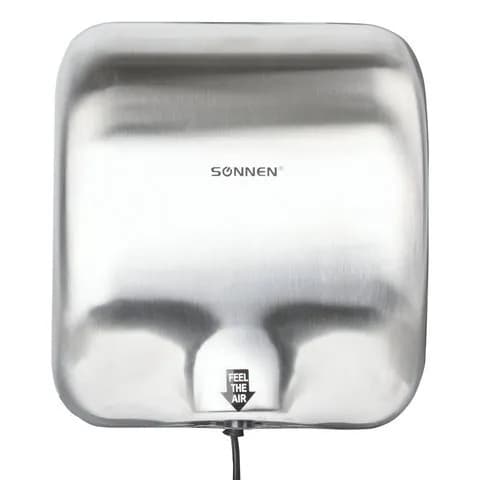 Сушилка SONNEN для рук 1800 Вт, нержавеющая сталь, антивандальная, хром (604746-4027)