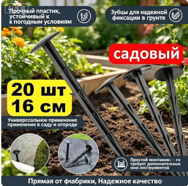 Гвоздь садовый160 х 32мм, Полипропилен, 20 шт