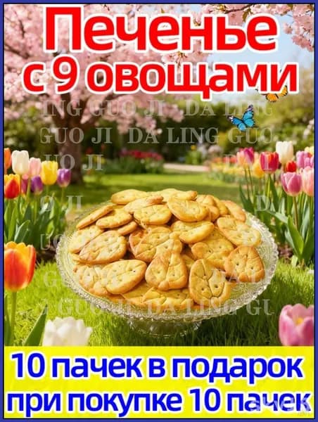 Хрустящее снековое печенье крекер с 9 овощами, популярный набор из 20 пакетиков по 160 г