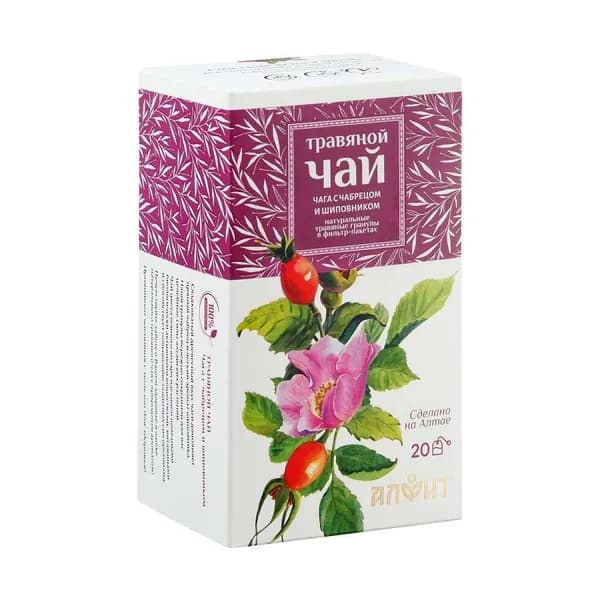 Чайный напиток Чага с чабрецом и шиповником 40 гр №20 ф/пакетов