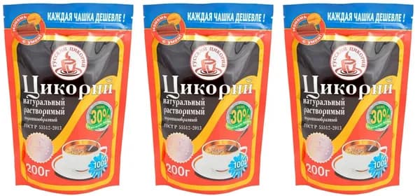 Русский цикорий Цикорий растворимый, 200 г, 3уп