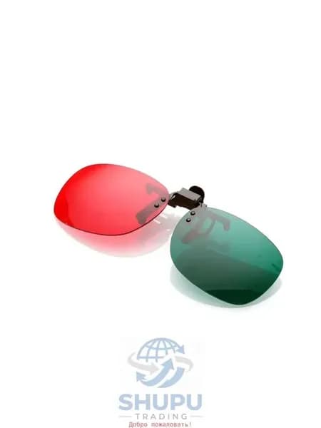 Очки 3D анаглифные с цветными фильтрами, красный - зеленый
